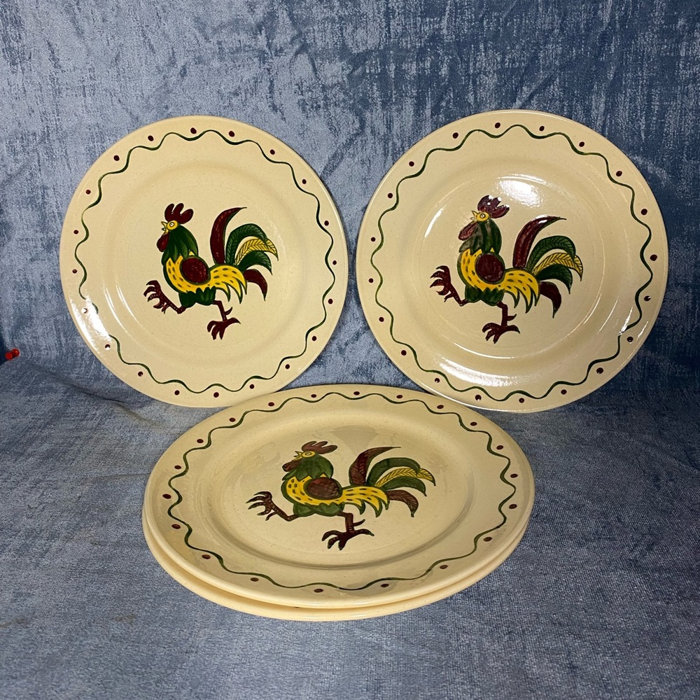 Set of 4 Vintage Metlox California Provincial bread and butter/salad plates